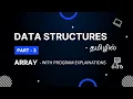 DS Tutorial Part-3 Arrays Its Operations In Data Structure With Example Programs In Tamil