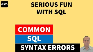 common SQL syntax errors Oracle SQL syntax errors