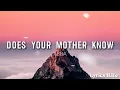 ABBA - Does Your Mother Know (Lyrics)