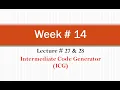 Week Compiler Construction Intermediate Code Generator Part 2