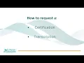 How to request a certification or transcript at PHSU