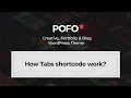 POFO WordPress Theme - How tabs shortcode work