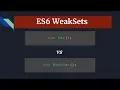 ES6 WeakSet - What is the difference between Set and WeakSet