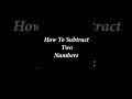 How to Subtract two numbers in C language