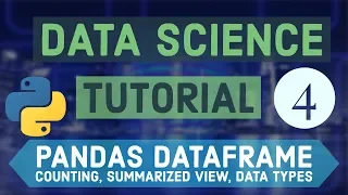 Data Science for Beginners with Python 4 - Pandas dataframe Counting Summarized view Data Types