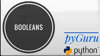 pyBasics 16 Booleans in python pyGuru