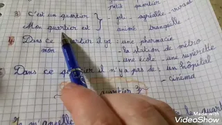 Décrire Mon Quartier تعبير بالفرنسية على وصف الحي الرابعة ابتدائي 