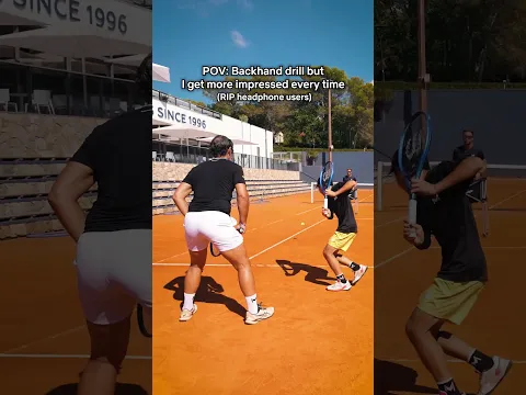POV: I'm more and more impressed by their backhand! #tennis #tenniscoach