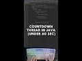 How to make a simple Countdown Timer Threading Example in Java
