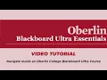 Navigate Inside an Oberlin College Blackboard Ultra Course