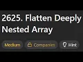 2625 Flatten Deeply Nested Array Arabic