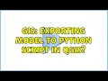 GIS Exporting model to Python script in QGIS 2 Solutions