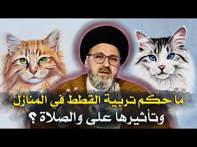⁣متصل: ما هو حكم تربية القطط في المنازل وتأثيرها على الطهارة والصلاة ؟ | السيد رشيد الحسيني