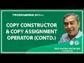 Copy Constructor and Copy Assignment Operator Contd Lecture 27