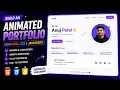 Animated Portfolio Website Using HTML CSS JavaScript Modern Responsive Portfolio Design