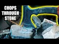 Axe easily chops through STEEL and STONE.. Tops Hammerhawk!