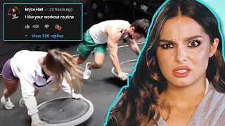 Bryce Hall Checks Out Addison Rae s Butt During Workout Hollywire