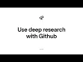 Run faster code reviews with deep research for GitHub