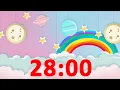 28 Minute Timer with Music for Children Kids Classroom - Countdown Satisfying