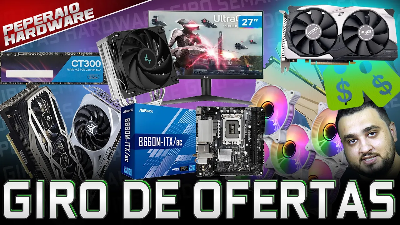 GIRO DE OFERTAS - RX 580 DESPENCOU, 2x8GB RAM R$ 160, SSD Gen 4 barato, Novos cupons Ali (07/03)
