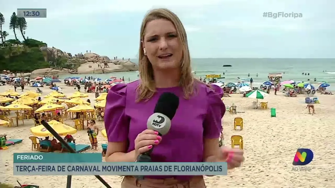 Terça-feira de carnaval movimenta praias de Florianópolis