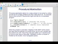 Procedural Abstraction