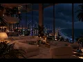 Miami Penthouse Storm 🌧️ | 10 Hours of Rain & Thunder by the Ocean | Sleep Ambience