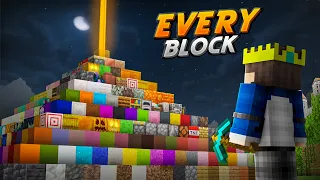 I Build A BEACON Using EVERY BLOCK In Minecraft Hardcore