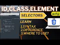 Learn ID Class Element Selector in CSS - Tamil
