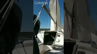 Coming about Tacking on Catalina 25 #catalina25 #sailing