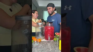 competencia de aguas frescas #viral #pareja #botana #humor