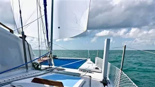 Downwind Sailing in the FLORIDA KEYS (we hit a crab trap)