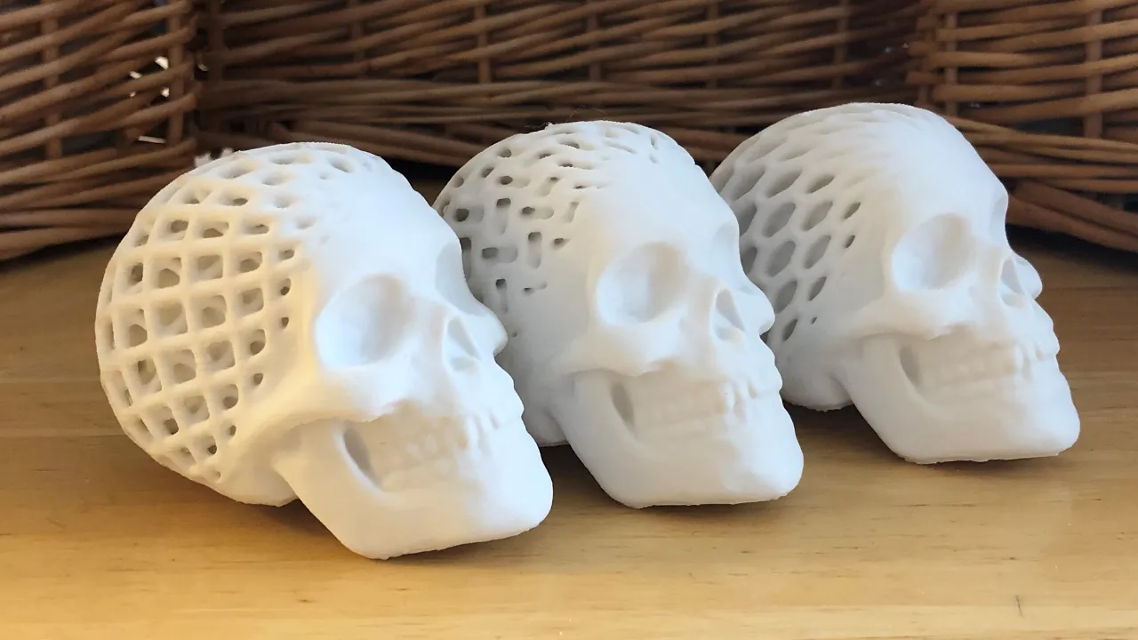Architected Skull (Hex Honeycomb)