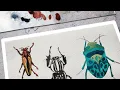 How to Draw a Beetle Bug Gouache Painting Tutorial Artist Advice on Creative Process