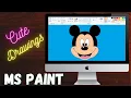 How to draw Mickey mouse easy step by step in MS Paint
