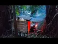 Download Lagu Membangun tempat berlindung di tepi sungai saat hujan deras || Solo camping hujan deras