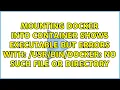 docker No such file or directory