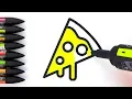 Kitchen Coloring Pages Drawing for Children - How to Draw Kitchen for Kids