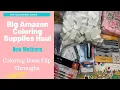 Adult Coloring Books and Supplies Amazon Haul Coloring Books Flip Througvlh