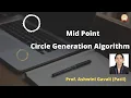 CG Midpoint Circle Generation Algorithm