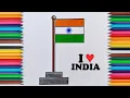 Indian Flag Drawing How to Draw Indian National Flag Independence Day Drawing