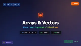 Rust Arrays Vectors Tutorial Fixed vs Dynamic Collections for Beginners