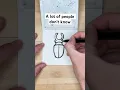 Try this EASY doodle how to draw a beetle