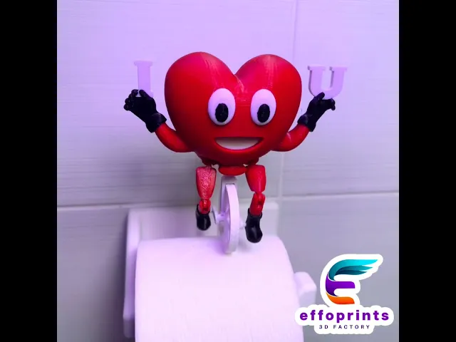 Heart Riding On Toilet Paper Holder Valentines Gadget video thumbnail