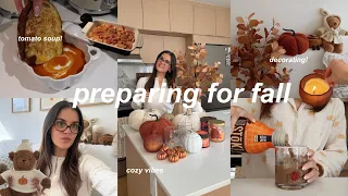 preparing for fall๐งธ๐: decorating, cozy fall dinner, haul & more!