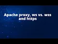 Apache proxy ws vs wss and https