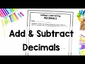 Adding Subtracting Decimals 5th Grade Math Lesson Subtraction with Regrouping Across Zeros Hack