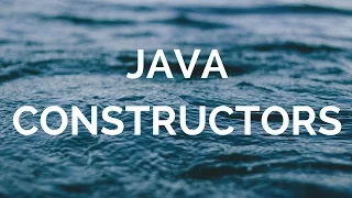 Java Constructors manohar academy