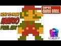 How to Draw Mario - Super Mario Bros Pixel Art Drawing Tutorial