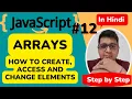 JavaScript Arrays Tutorial JavaScript Tutorial Step by step in Hindi